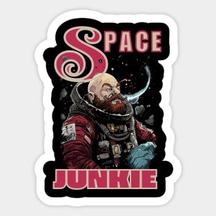 Space Junkie Astronaut Sticker